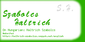 szabolcs haltrich business card